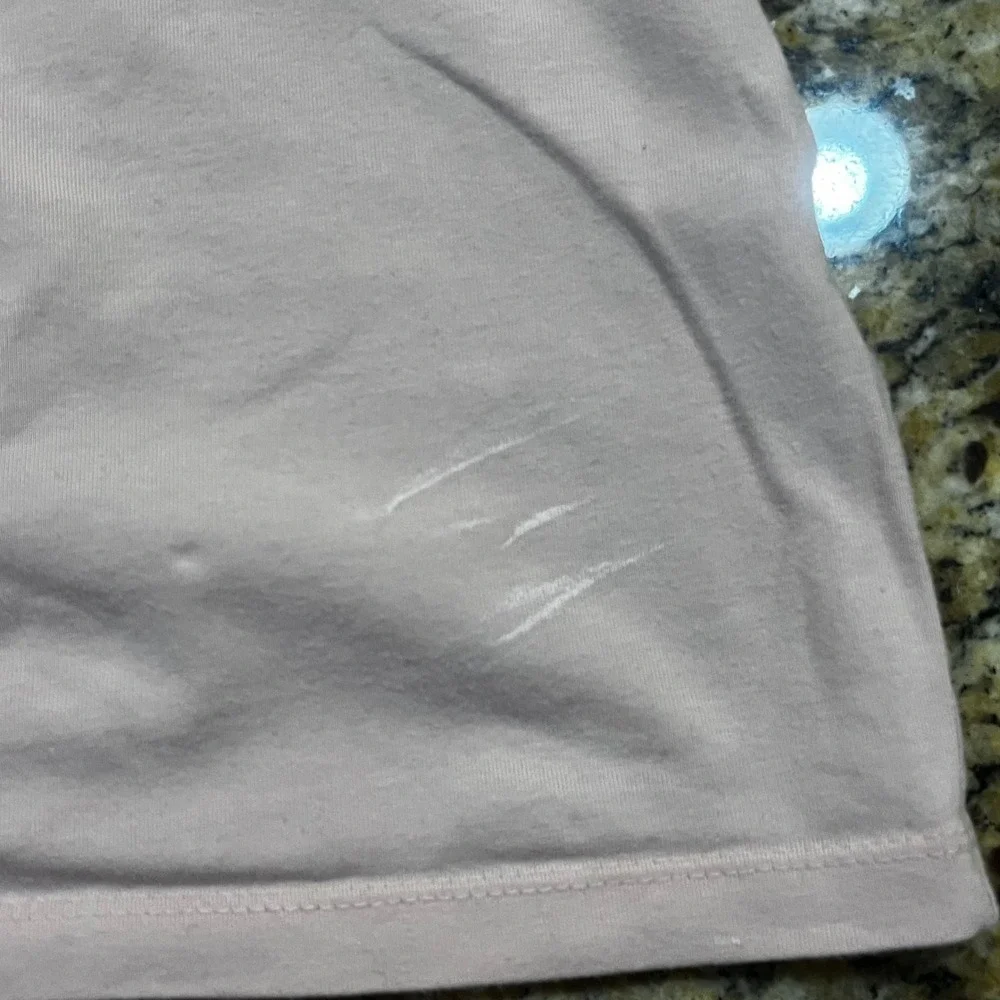 Guess Los Angeles Womens Rhinestone Logo T-Shirt Mauve Pink‎ Size L - Picture 4 of 7